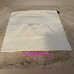 🐰 Large Kate Spade Dust Bag (GUC; Cream/Black)